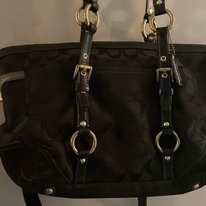 Authentic Coach handbag.   Cloth.  Black.